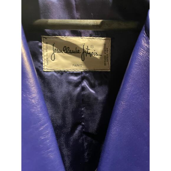 Jean Claude jitrois indigo leather skirt set 38 - Picture 12 of 14